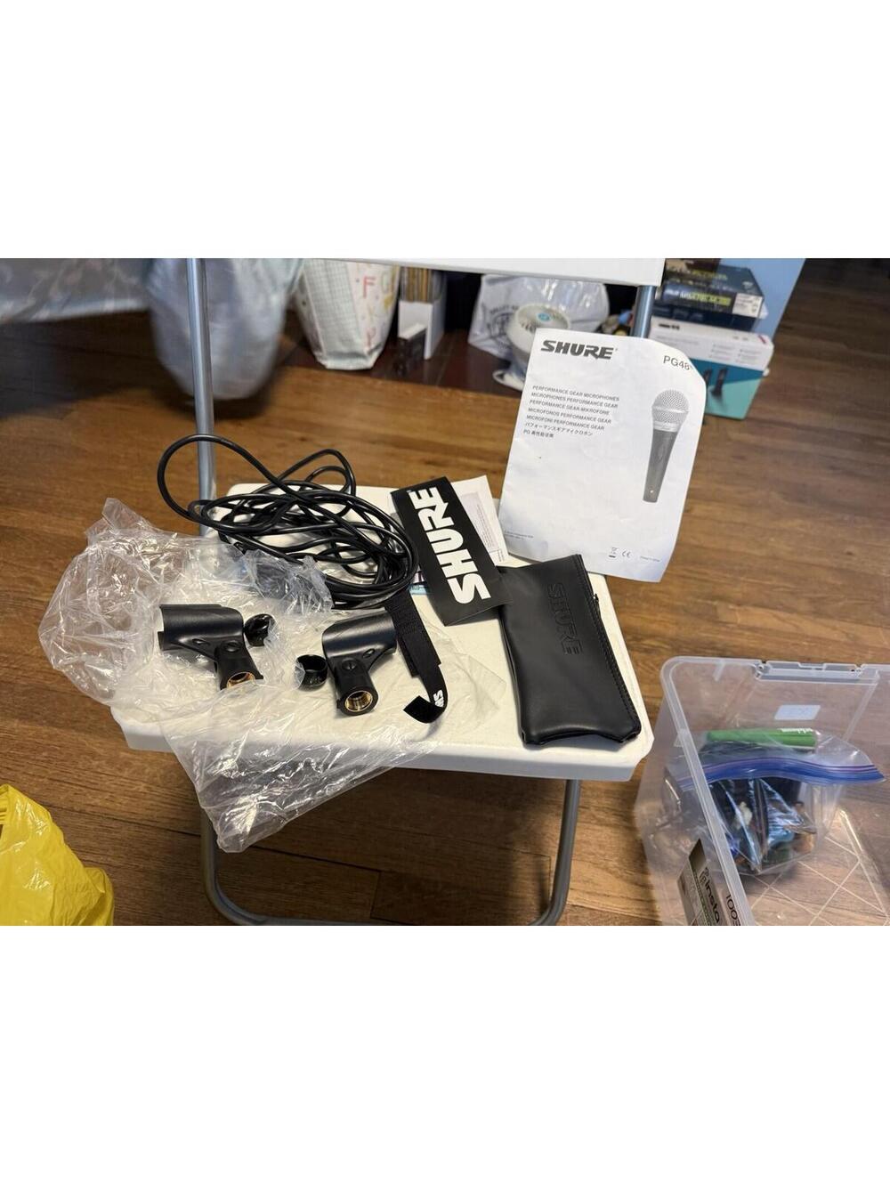 Shure Microphone Cable , Case, And Accessories, New